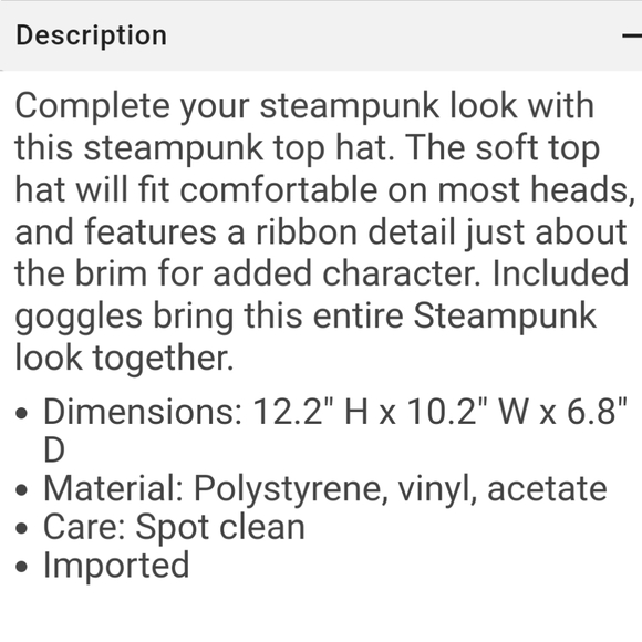 Steampunk Googles Party/Halloween Unisex Brown Hat Sizes OS - Picture 6 of 11